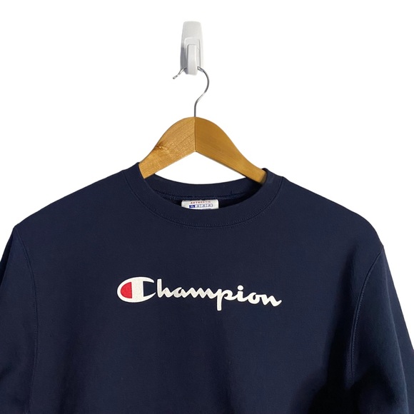 Champion Eco Authentic Navy Crewneck Sweatshirt - Picture 2 of 7